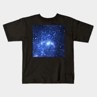 Sparkling blue universe Kids T-Shirt